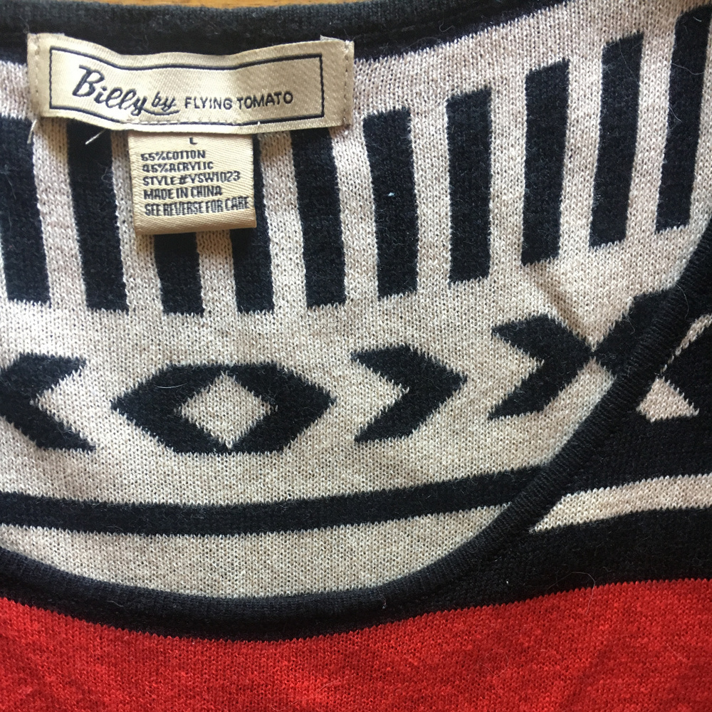 Aztec Pattern Sweater Dress - Picture 3 of 3